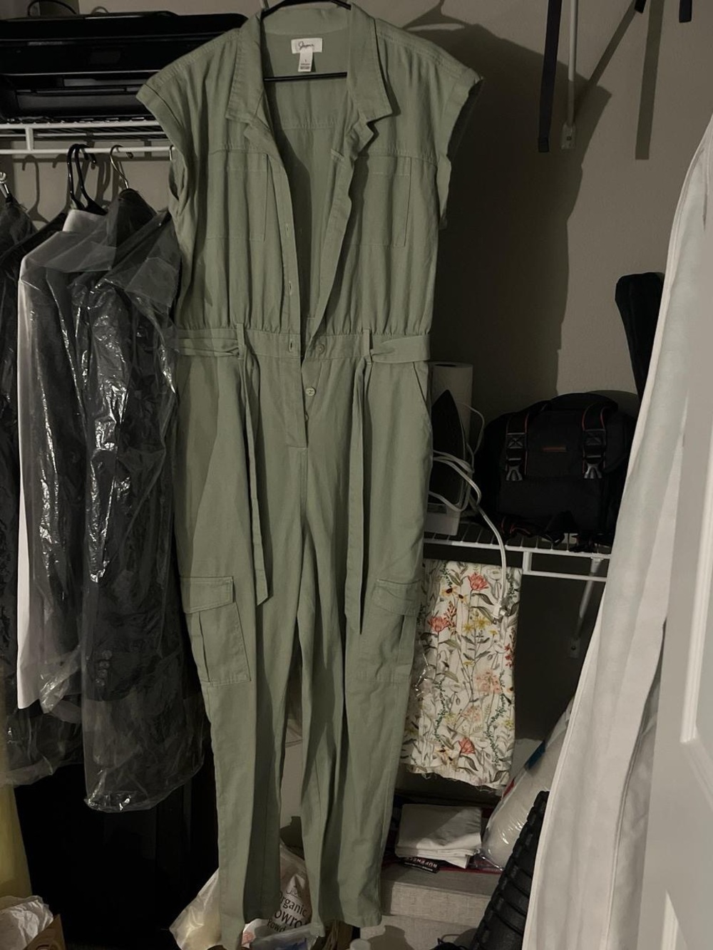 Target Olive Green Utility Jumpsuit with Belt